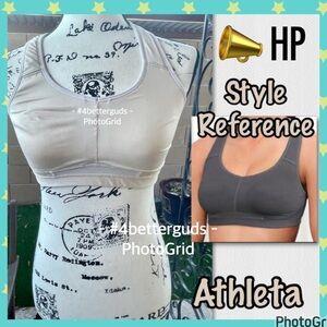 Athleta Hullabraloo Racerback Sports Exercise Neutral Nude Bra Style 553733 34C